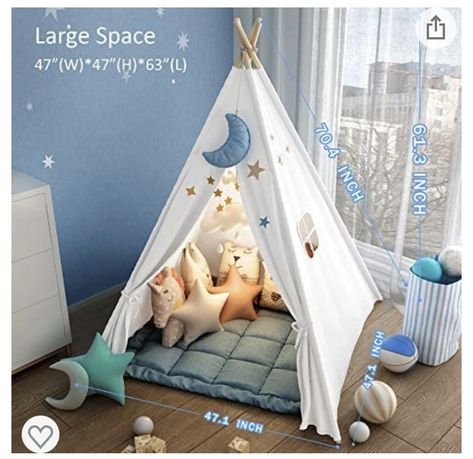 Girls Play Tent, Canvas Teepee, Romantic Bridal Shower, Tent For Kids, Indoor Tents, Teepee Play Tent, Kids Teepee, Tipi Tent, Kids Teepee Tent