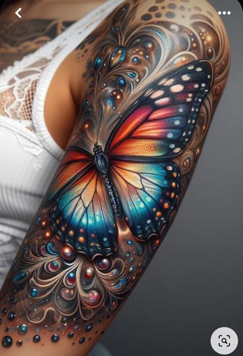 Womens Tattoos, Tattoos Male, Tattoos Female, Arm Sleeve Tattoos For Women, Coverup Tattoo, Bright Tattoos, Idea Tattoo, Butterfly Tattoos For Women, Tattoos For Women Flowers