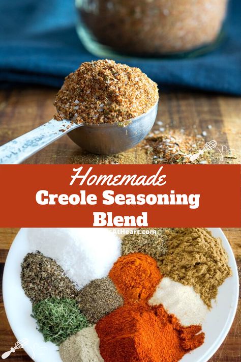 Creole Seasoning Recipe, Creole Spice, Homemade Cajun Seasoning, Homemade Spice Mix, Spice Blends Recipes, Cajun Creole Recipes, Spice Mix Recipes, Homemade Spice Blends, Seasoning And Spice