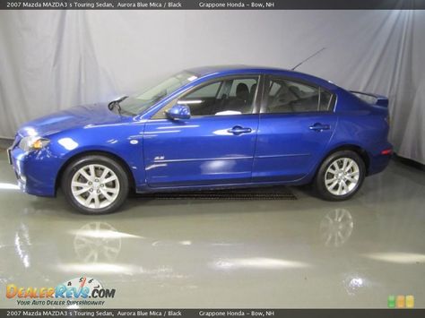 2007 Mazda MAZDA3 s Touring Sedan Aurora Blue Mica / Black Photo #3 Mazda 3 Bk, Mazda Mazda3, Black Photo, Mazda 3, Mazda, Dream Cars, Aurora, Cars, Vehicles