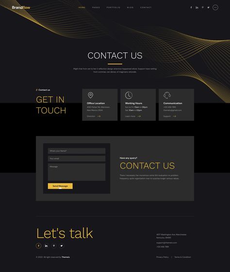 Brandflow - Agency and Business XD UI Template Manly Website Design, Website Design About Us, Web Design Agency Website, About Us Ui Design, Contact Us Website Design, About Me Website, About Us Web Design, Contact Us Web Design, Security Website