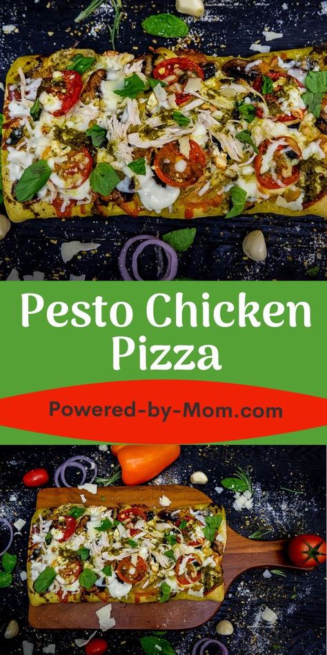 Pesto Chicken Pizza is the ideal easy meal that everyone loves! Delicious flavour for classic comfort food that everyone loves. Even better everyone can add their own favourite toppings to complement the pesto and chicken and whether you want to make classic pizza dough, store-bought or even a keto pizza dough you can do any or all of the above. Keto Pizza Dough, Classic Pizza Dough Recipe, Pesto Pizza Recipe, Chicken Pizza Recipe, Individual Pizzas, Chicken Pizza Recipes, Chicken Pesto, Pesto Pizza, Classic Pizza