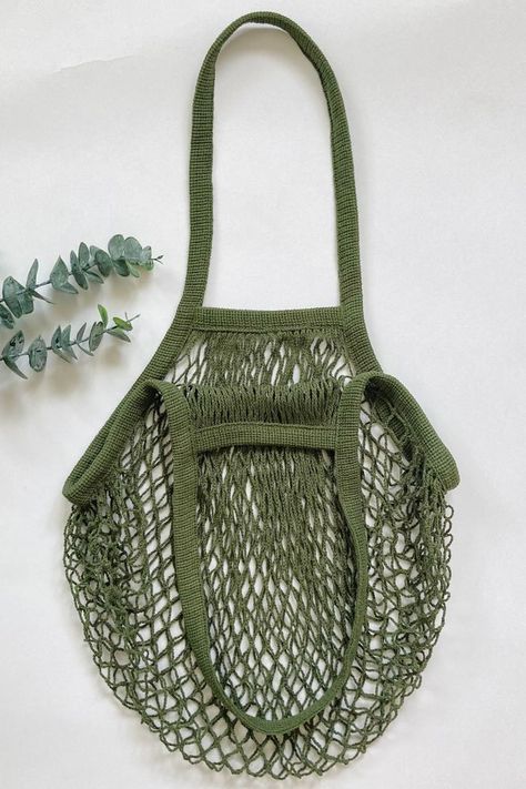 Fishnet Bag, French Market Bag, Green Market, French Market, Eco Friendly Bags, Market Tote, Market Bag, Shopper Bag, Long Handles