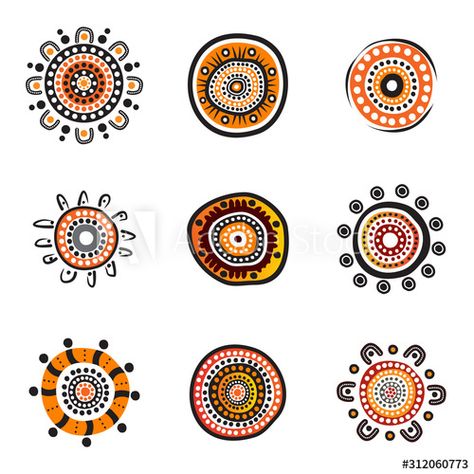 Aboriginal art dots painting icon logo design illustration template - Buy this stock vector and explore similar vectors at Adobe Stock Aboriginal Dot Painting Ideas, Indigenous Tattoo Ideas, Aboriginal Craft, Painting Icon, Aboriginal Art For Kids, Aboriginal Tattoo, Aboriginal Symbols, Dots Painting, Aboriginal Art Symbols