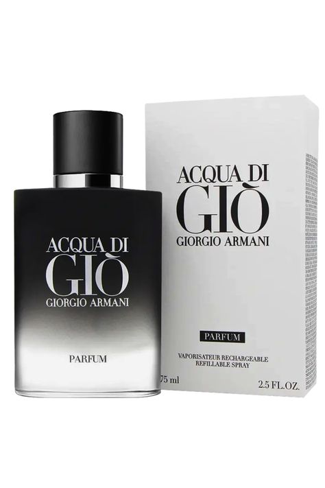 Acqua di Giò Parfum by Giorgio Armani is a Woody Aquatic fragrance for men. This is a new fragrance. Acqua di Giò Parfum was launched in 2023. The nose behind this fragrance is Alberto Morillas. Top notes are Marine notes and Bergamot; middle notes are Rosemary, Clary Sage and Geranium; base notes are Olibanum and Patchouli. Guess Men Perfume, Giorgio Armani My Way Perfume, Giorgio Armani My Way Intense, Giorgio Armani Perfume Men, Armani Parfum, Giorgio Armani Perfume, Perfume Samples, Armani Men, Fragrance Collection