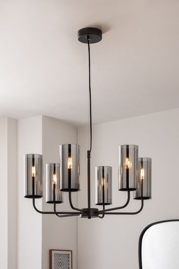 Gold Austin 6 Light Chandelier Ceiling Light Black And Cream Living Room, Black And Cream Bedroom, Black Hallway, Victorian Room, Cream Living Rooms, Black Ceiling Lighting, Modern Lighting Chandeliers, 6 Light Chandelier, Black Living Room