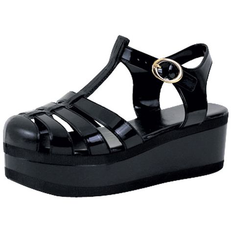 Womens Platform Sandals Jelly Adjustable Strap Casual Comfort Shoes... ($20) ❤ liked on Polyvore featuring shoes, sandals, black, synthetic shoes, black jelly shoes, platform sandals, platform shoes and black platform sandals Black Jelly Shoes, Jellies Shoes, Womens Platform Sandals, Black Platforms, High Heel Dress Shoes, Black Platform Sandals, Black Platform Shoes, Ankle Tie Sandals, Sandals Platform