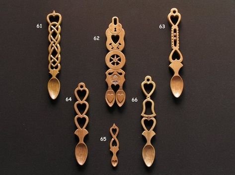 Welsh Love-spoons St Dwynwen, Celtic Wood, Wooden Spoon Carving, Welsh Love Spoons, Wood Spoon Carving, Love Spoons, Carved Spoons, Spoon Carving, Wedding Traditions