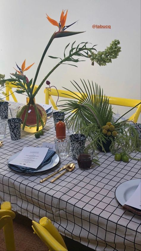 Modern Dinner Party, Olivia Lopez, Modern Tablescape, Mid Century Modern Table, Birthday Dinner, Table Setup, Church Decor, Birthday Dinners, Tablescapes