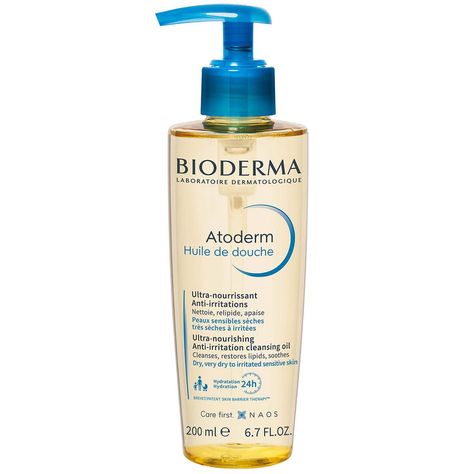 Bioderma Atoderm normal to very dry skin face and body cleanser 200ML - Dermstore Skin Cycling, Bioderma Atoderm, Skincare Ideas, Healthy Microbiome, Dry Skin On Face, Tanning Products, Dream Makeup, Skin Dryness, Shower Oil