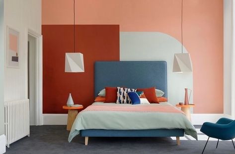 The House Directory on Instagram: “Does your bedroom need a little refresh? ⁠ Take a look at @hypnosbeds’ Alpha Spirit look, is a collection of playful colours and textures…” Bedroom Ideas Colourful, Color Blocking Bedroom, Colorful Headboard, Bespoke Beds, Headboard Styles, Interior Design Color, Pretty Bedroom, Comfort Mattress, Mattress Springs