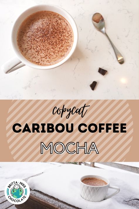 Caribou Spicy Mocha Recipe, Caribou Copycat Recipes, Campfire Mocha Recipe Caribou, Turtle Mocha Caribou Recipe, Copycat Caribou Coffee Recipes, Caribou Coffee Recipes, Caribou Coffee Drinks Recipes, Mocha Breve Recipe, Spicy Mocha Recipe