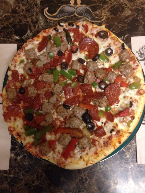 The Screamin' Silician pizza is bursting with flavor. So packed with toppings. #ScreaminSicilian #openwide #GotItFree Silician Pizza, Pepperoni Pizza, Vegetable Pizza, Pizza, Pizzas