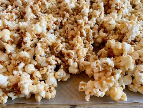 Maple Popcorn Recipe, Maple Flavoring, Fall Recipes Snacks, Popcorn Recipe, Fall Snacks, Maple Pecan, Popcorn Recipes, Chopped Pecans, Pecans