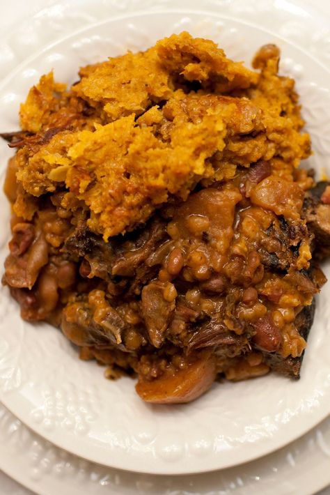 NYT Cooking: The overnight Jewish stew, cholent, is typically started on Friday afternoon and allowed to cook overnight to be eaten at noon on the Sabbath. It is a flavorful, comforting slurry of beef short ribs, beans, potatoes, onions, honey and smoked paprika. This version is made in a slow cooker so those observing Sabbath need not tend to it. Cholent Slow Cooker, Cholent Recipe Slow Cooker, Cholent Recipe, Kosher Meals, Beans Potatoes, Jewish Foods, Elizabeth Miller, Recipe Slow Cooker, Shabbat Dinner