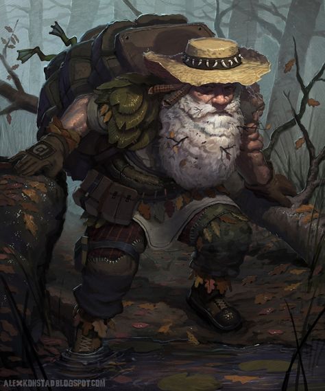 The Old Swamp Hermit by *akonstad on deviantART Midsummer Fairies, Alex Konstad, Ranger Dnd, Concept Art World, Heroic Fantasy, Dungeons And Dragons Characters, Concept Artist, D&d Dungeons And Dragons, Fantasy Rpg