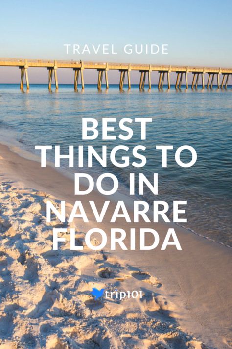 10 Best Things To Do In Navarre, Florida   The city’s shores feature emerald waters and white sand that are characteristic of Gulf Coast beaches. In a most fitting fashion, many things to do here are focused on activities that take advantage of Navarre’s outdoor beauty and indigenous animals. Read on to start planning for your trip! Florida Destin, Navarre Florida, Navarre Beach Florida, Gulf Coast Beaches, Northwest Florida, Okaloosa Island, Navarre Beach, Florida Panhandle, Relaxing Weekend