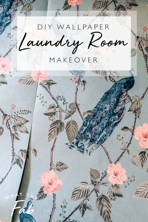 Have you been wanting to pick up a new project at home? Try doing a DIY wallpaper laundry room makeover. It doesn't take long and you'll end up with very happy results! home diy | home diy projects | home diy ideas | home diy decor | diy laundry room makeover | diy laundry room makeover on a budget | diy laundry room makeover small spaces | laundry room makeover #homediy #homediyprojects #homediyideas #homediydecor #diylaundryroommakeover #diylaundryroommakeoveronabudget #diylaundry #laundry Laundry Room Ideas Small Space Wallpaper, Laundry Room Makeover Small Spaces, Pink Laundry Room Ideas, Lavender Laundry Room, Laundry Room Makeover Diy, Wallpaper Makeover, Wallpaper Laundry Room, Room Makeover On A Budget, Wallpaper Laundry