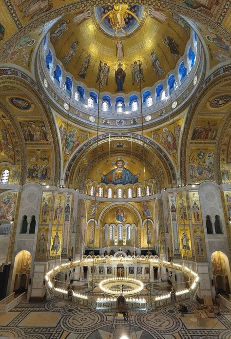 Saint Sava, Church Aesthetic, Byzantine Architecture, Eastern Orthodox Church, Cathedral Architecture, Church Interior, Belgrade Serbia, Eastern Orthodox, Hagia Sophia