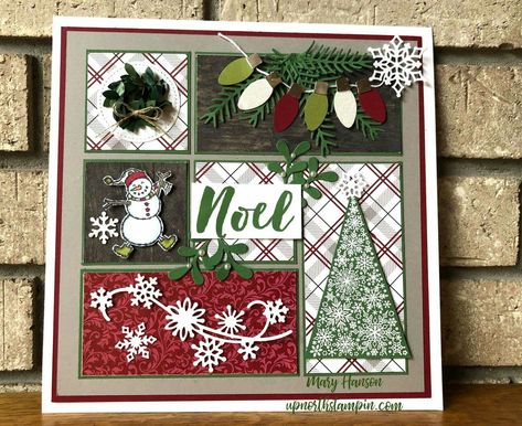 Framed Scrapbook Paper, Christmas Sampler, Patchwork Cards, Box Frame Art, Christmas Shadow Boxes, Christmas Collage, Stamp Ideas, Vendor Events, 2024 Christmas