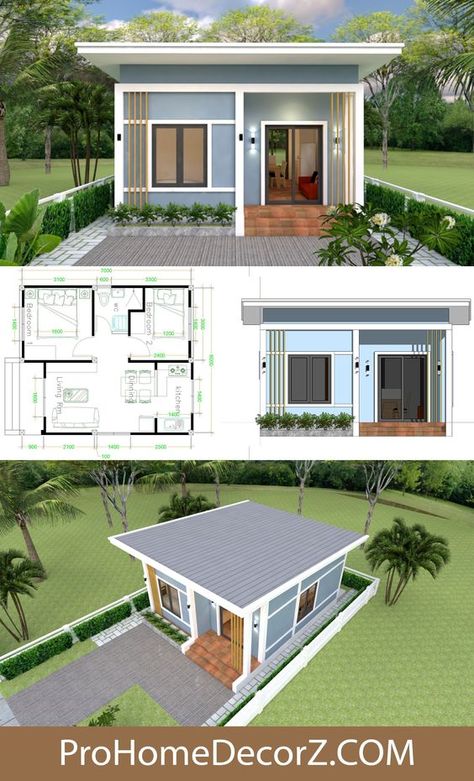 Small House Blueprints, Small Modern House Plans, Little House Plans, Small House Layout, Affordable House Plans, Small Modern Home, Building House Plans Designs, Simple House Design, Simple House Plans