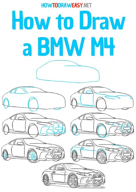 #bmw #bmwm4 #bmwdrawing #coupe #coupecar #cars #bmwdraw #howtodraw #drawingtutorial #tutorials #guide #stepbystep #howtodraweasy #M4 #bmwcoupe #bmwsketching #sportscar Bmw Drawing Easy, Bmw M4 Drawing, M4 Drawing, Bmw Drawing, Bmw Sketch, Simple Car Drawing, Bmw M4 Coupe, Car Drawing Easy, Blue Drawings