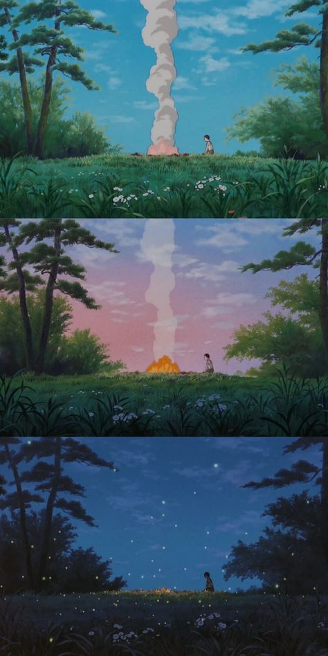 Grace Of The Fireflies, Grave Of The Fireflies Aesthetic, Grave Of The Fireflies Quotes, Grave Of The Fireflies Wallpaper, Garden Of Words, Grave Of The Fireflies, Instagram Picture Quotes, Barbie Cartoon, Ghibli Artwork