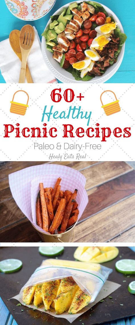 60+ Healthy Picnic Recipes (Paleo & Gluten Free) Paleo Picnic, Gluten Free Picnic, Picnic Salads, Healthy Picnic Foods, Corn Free Recipes, Healthy Picnic, Paleo Recipies, Best Paleo Recipes, Picnic Recipes