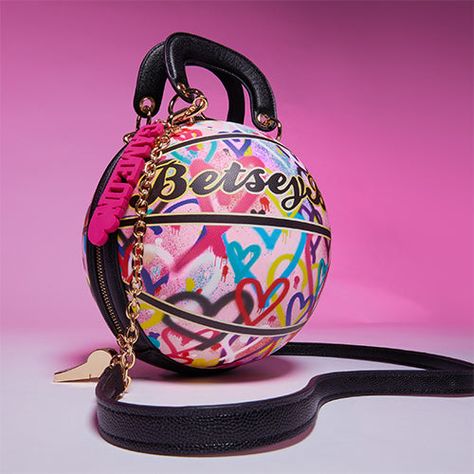 Best Sellers – Betsey Johnson Crazy Purses, Basketball Purse, Fancy Handbags, Oc Reference, Graffiti Heart, Basketball Bag, Pink Games, Betsey Johnson Purses, Sports Bags