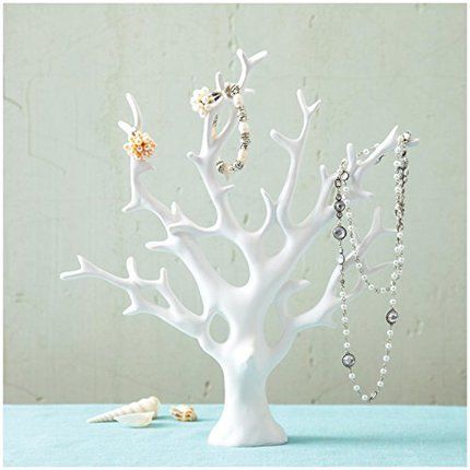 Guest Room Refresh - Bedroom Decor - Setting for Four Ceramica Artistica Ideas, Tree Jewelry Holder, Jewerly Holders, Jewelry Tree Stand, Coral Tree, Ceramic Garden, Jewellery Holder, Diy Jewelry Holder, Tree Jewelry