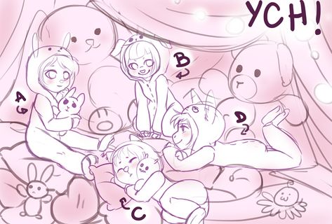 Ych Family, Sleepover Drawing, People Drawings, Chibi Sketch, Chibi Drawings, Poses References, Learn Art, Figure Drawing Reference, Art Prompts