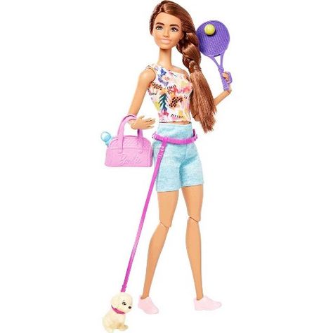 Barbie Wellness Workout Outfit Roller Skates and Tennis with Puppy Barbie Kids, Barbie Sets, Puppy Accessories, Like A Mom, Barbie Fashionista, Beautiful Barbie Dolls, Comfy Chic, Pet Puppy, Workout Outfit