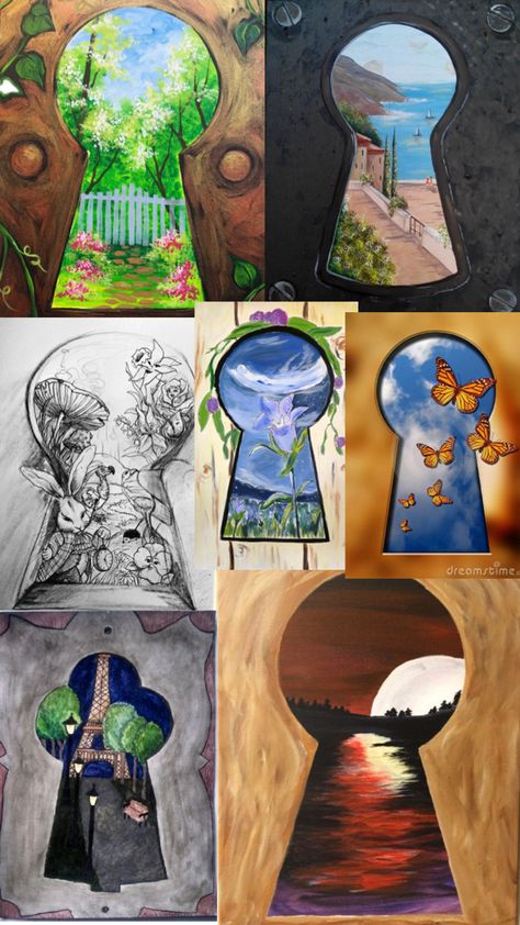 Keyhole project due fri- inspo pics Key Hole Art, Art Project Ideas, Inspo Pics, Key Hole, Art Project, Project Ideas, Art Projects, Art Inspiration, Key