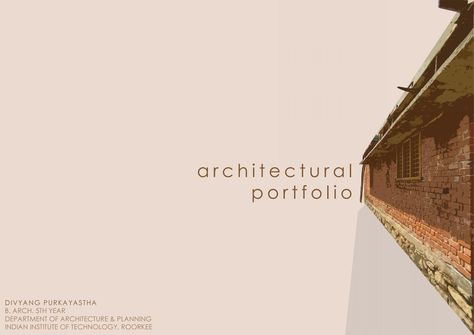 My final year Architectural Portfolio! Architecture Portfolio Cover Page Ideas, Architecture Portfolio Cover Page Design Ideas, Architecture Student Portfolio Layout, Portfolio Design Architecture Student, Portfolio Introduction Page, Minimal Architecture Portfolio, Professional Interior Design Portfolio, Architecture Portfolio Design Layout, Architectural Portfolio Cover Page