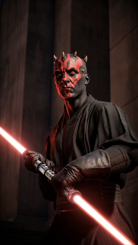 Darth Maul Wallpaper, Star Wars Sith, Handy Wallpaper, Dark Side Star Wars, Star Wars Tattoo, Star Wars Wallpaper, Darth Maul, Star Wars Artwork, Star Wars Fan Art