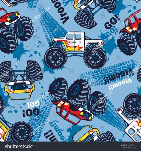 Monster Truck Wallpaper, Monster Truck Cars, Batman Comic Cover, Paper Boy, Car Vintage, Vintage Logo Design, Wallpaper Iphone Disney, Truck Design, School Themes