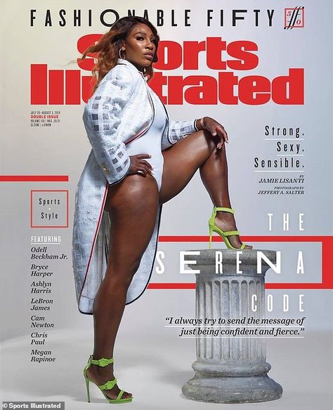 On top: Serena Williams covers Sports Illustrated's 2019 Fashionable 50 issue Serena Williams Body, Serena Williams Tennis, Venus And Serena Williams, Williams Tennis, Odell Beckham Jr, Venus Williams, Beckham Jr, Womens Tennis, Serena Williams