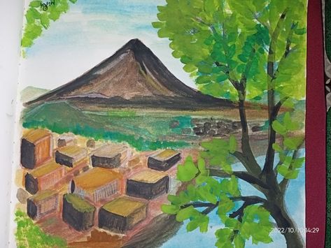 An active volcano located in Albay Mt Mayon, Active Volcano, Volcano, Painting & Drawing, Paintings, Coffee, Drawings, Quick Saves, Art