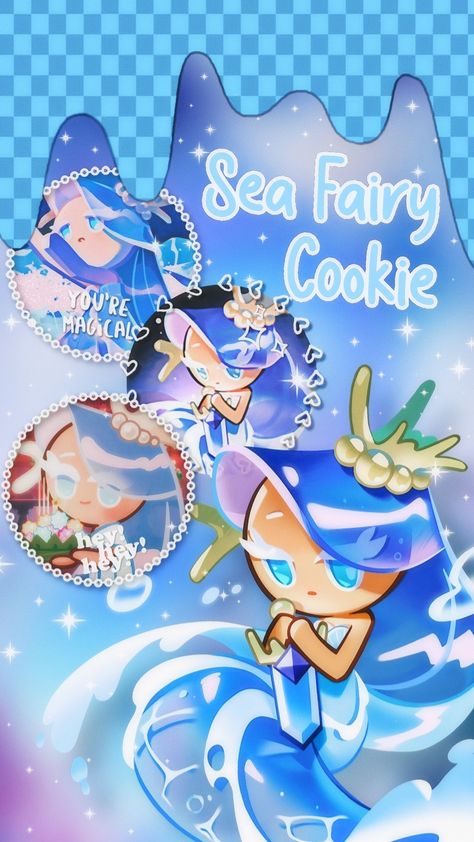 Sea Fairy Wallpaper Cookie Run, Sea Fairy Cookie Wallpaper, Moonlight Cookie Wallpaper, Fairy Widget, Cookie Run Kingdom Wallpaper, Cookie Run Wallpaper, Cookie Wallpaper, Run Wallpaper, Cookie Run Cookies