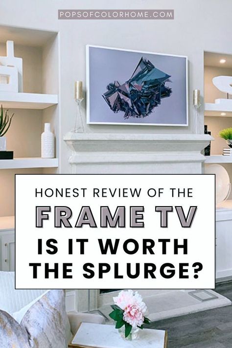 Looking for a TV above the fireplace? Get the scoop on the Frame TV with our comprehensive review. Learn how to integrate it into your family-friendly living room and create a stunning frame TV gallery wall. Framed Tv Over Fireplace, Frame Tv Above Fireplace, Over Fireplace Decor Ideas, Over Fireplace Decor, Tv Above The Fireplace, Frame Tv Gallery Wall, Above Fireplace Ideas, Tv Solutions, Modern Glam Home