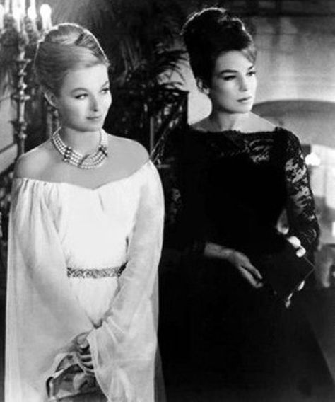 Marina Vladi and Alexandra Stewart in the film "Climates of Love" (1962) Alexandra Stewart, Classy Women, French Vintage, Of Love, Ruffle Blouse, Film, Women's Top