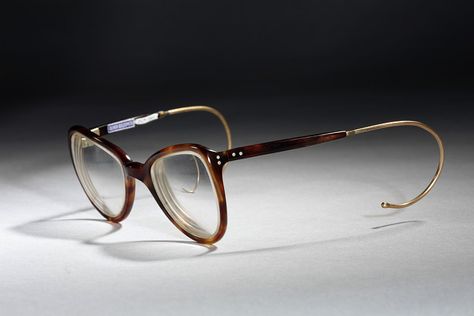 Glasses | Oliver Goldsmith Eyewear | V Mid 1930s Real Tortoiseshell and metal. The summary explains how they processed the tortoiseshell to make the glasses. 1930s Glasses, Tortoiseshell Glasses, Oliver Goldsmith, Tortoise Shell Glasses, Princess Grace, Victoria And Albert, Museum Collection, Victoria And Albert Museum, Historical Fashion