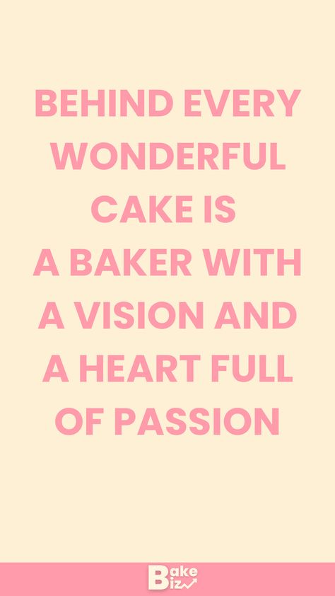 Baking Quote for all the talented and inspiring bakers! 💖 Bakers Quotes Inspiration, Bakery Sayings Quotes, Quotes For Cake Business, Caker Problems Quotes, Bakery Quotes Inspiration, Bakery Quotes Business, Baking Memes Funny, Baking Quotes Inspirational, Cake Quotes Bakers Words