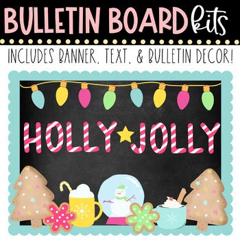 BULLETIN BOARD KIT - Holly Jolly | Christmas Holiday Season | Classroom Décor Learning Is A Gift Bulletin Board, Christmas Board Decoration, Holiday Classroom Decorations, Elementary Bulletin Boards, Holiday Bulletin Boards, Christmas Bulletin Boards, Christmas Bulletin Board, Homeschool Decor, Holiday Classroom