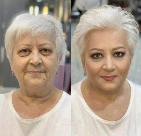 Russian Makeup, Glam Bride Makeup, Makeup Before And After, Blush On Cheeks, Power Of Makeup, Middle Aged Women, School Makeup, Makeup Transformation, A Miracle