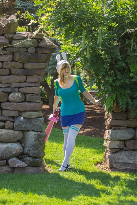 Fionna The Human Cosplay, Fionna Cosplay, Fionna The Human, Adventure Time Costume, Time Costume, Adventure Time Cosplay, White Tights, 18th Birthday, Adventure Time