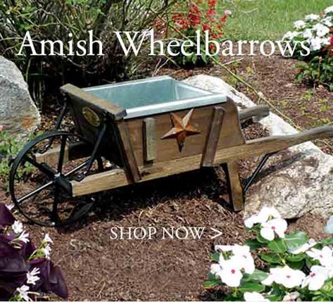 Amish Wheelbarrows Wooden Wheelbarrow Planter, Mini Wheelbarrow, Wood Wheelbarrow, Rustic Wheelbarrows, Playhouse Furniture, Wooden Wheelbarrow, Unique Flower Pots, Wheelbarrow Planter, Wheelbarrow Garden