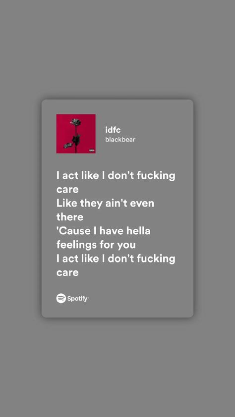 Blackbear Lyrics, Idfc Blackbear, Spotify Lyrics, The Weeknd, You And I, Acting, Songs, Feelings, Quick Saves