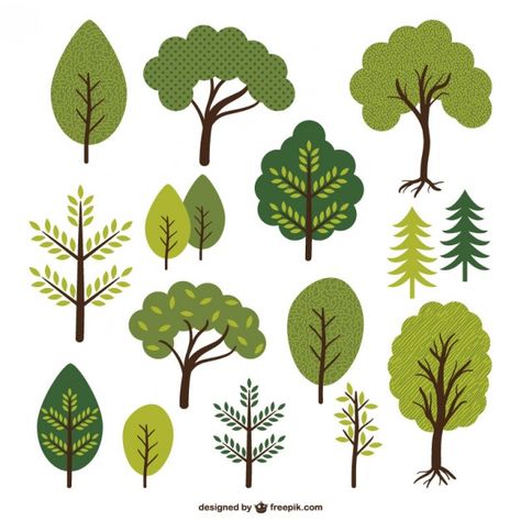 Trees and leafs collection Premium Vecto... | Premium Vector #Freepik #vector #tree #nature #branch #botanical Graphic Burger, Tree Clipart, Vector Trees, Woodland Scene, Tree Illustration, Tree Art, Create Collage, Digital Clip Art, Graphic Illustration