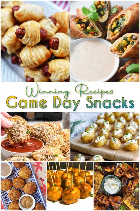 Game day food is just as important as the game itself! From finger foods, like Kahuku shrimp and sauerkraut fritters, to heartier bites, like Greek sliders and taco salad — we have a winning recipe lineup of fan-favorites for your next game-day party! Healthy Superbowl Snacks, Bowl Party Food, Superbowl Appetizers, Game Day Appetizers, Finger Foods Easy, Superbowl Snacks, Game Day Snacks, Superbowl Party Food, Delicious Snacks